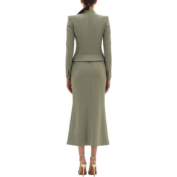 Bgl Womens Midi Dress, Green - Picture 2 of 3